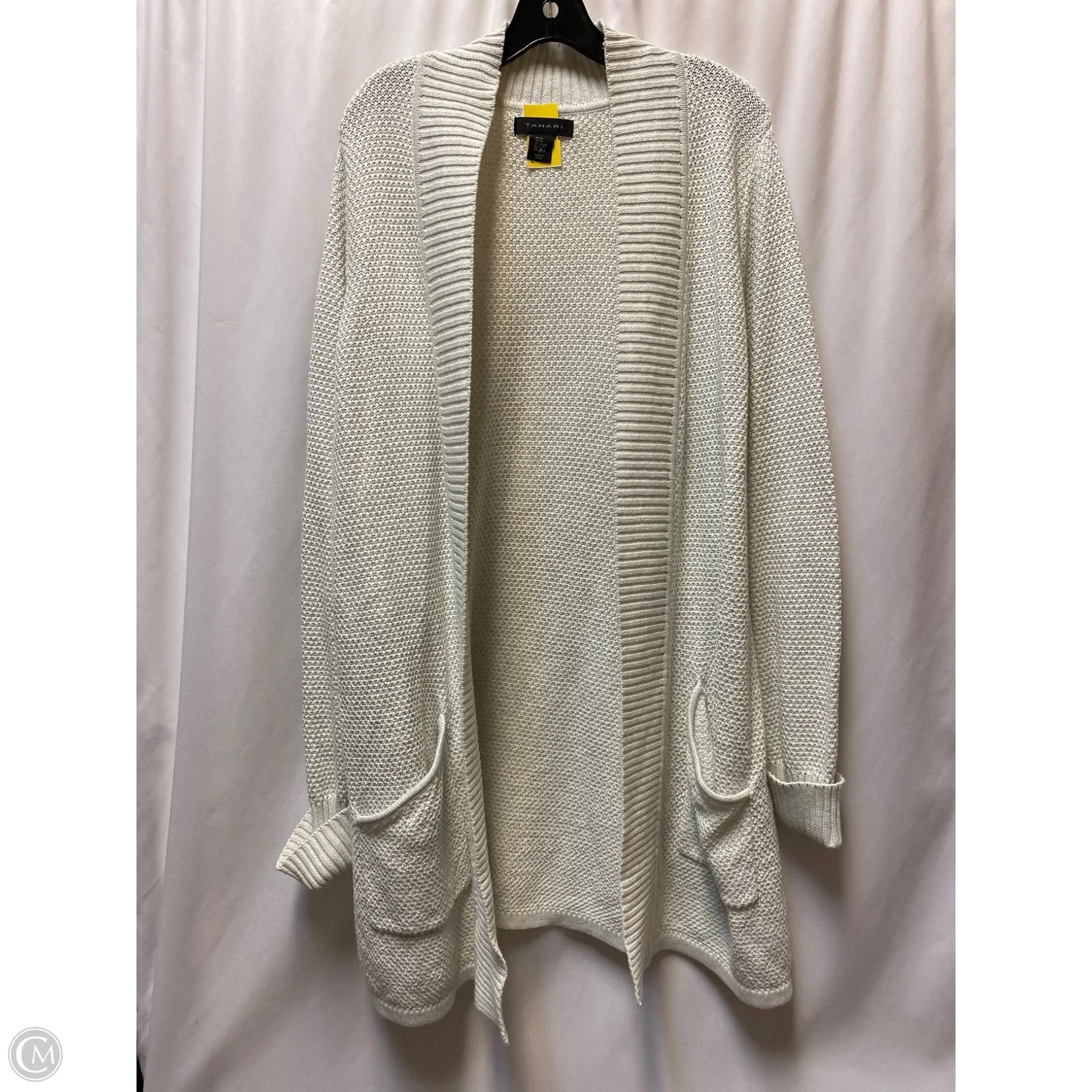 Cardigan By Tahari In Beige, Size: 2x