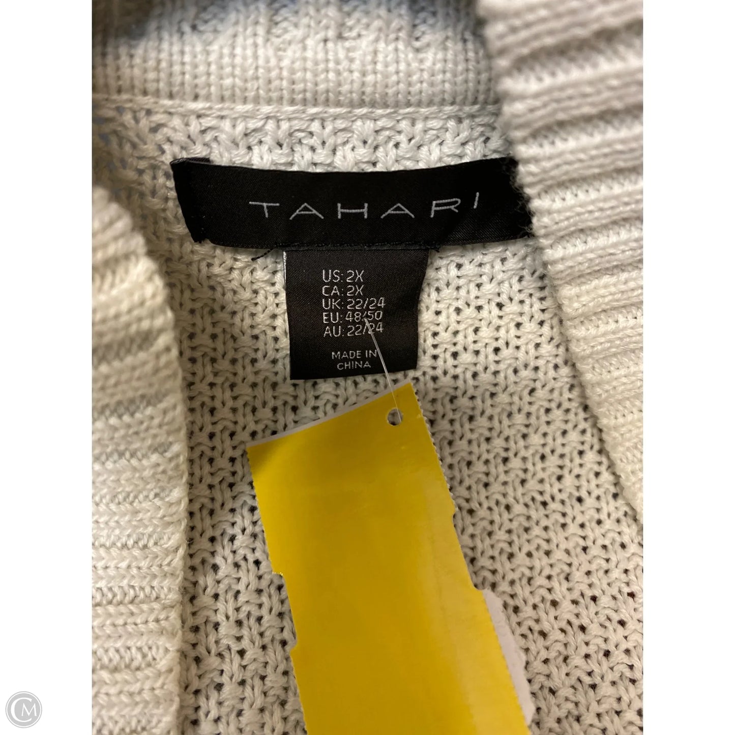 Cardigan By Tahari In Beige, Size: 2x