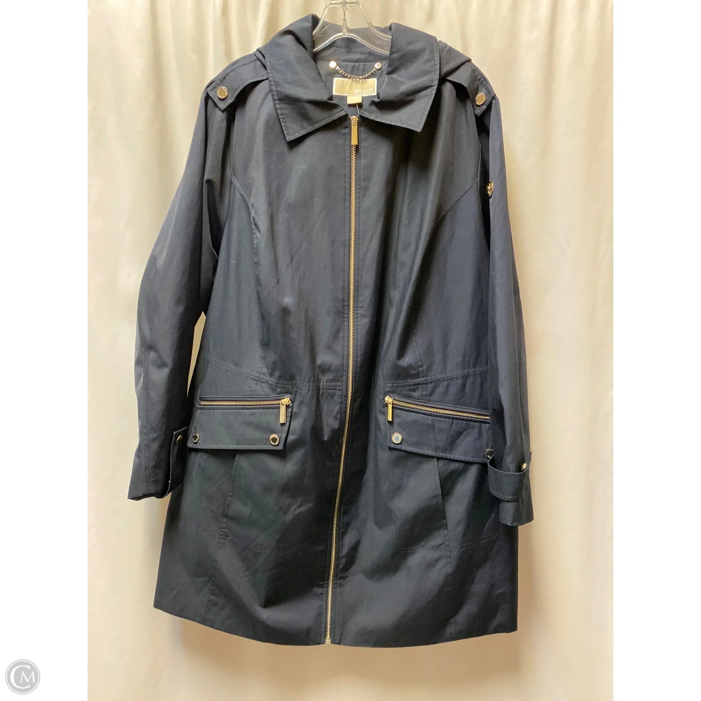 Coat Raincoat By Michael By Michael Kors In Navy, Size: 3x