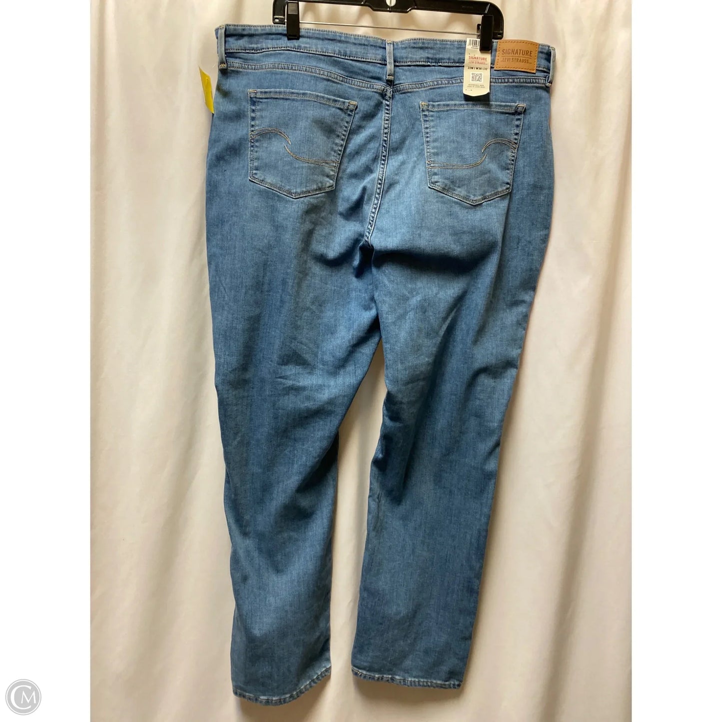 Jeans Straight By Levis In Blue Denim, Size: 22