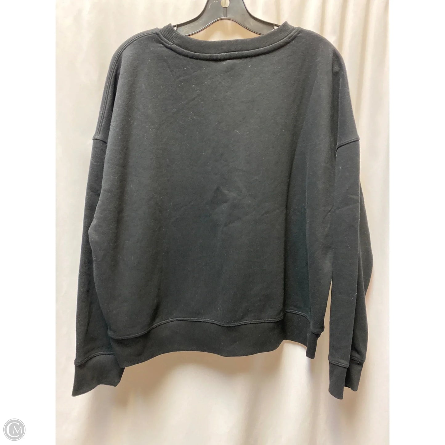 Sweatshirt Collar By Calvin Klein In Black, Size: Xl