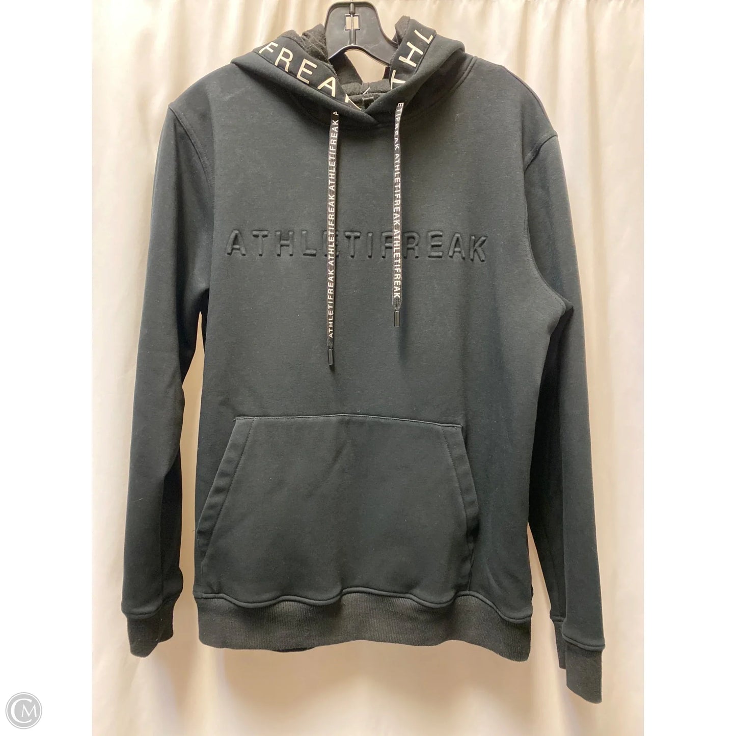 Athletic Sweatshirt Hoodie By Clothes Mentor In Black, Size: M