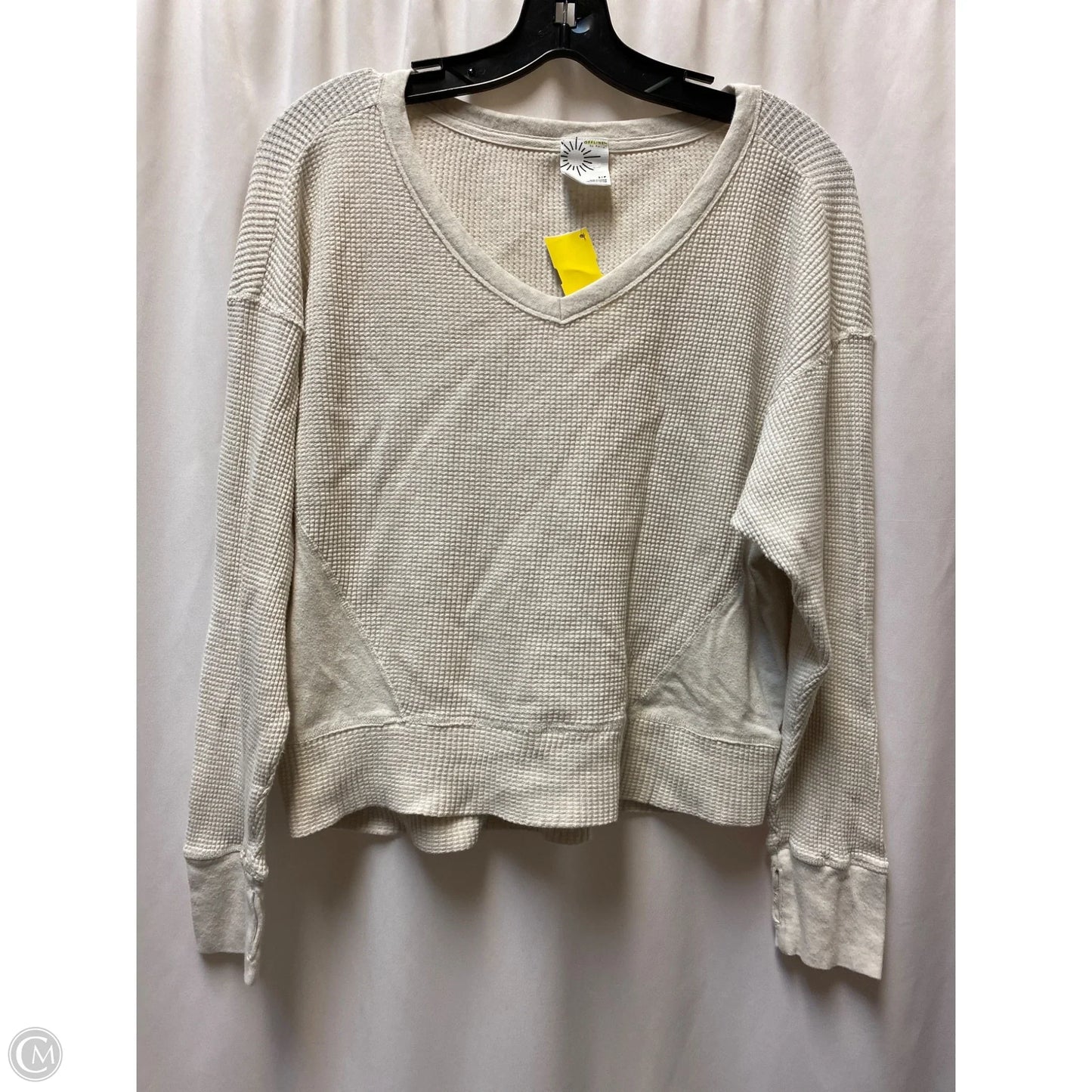 Top Long Sleeve By Aerie In Cream, Size: S