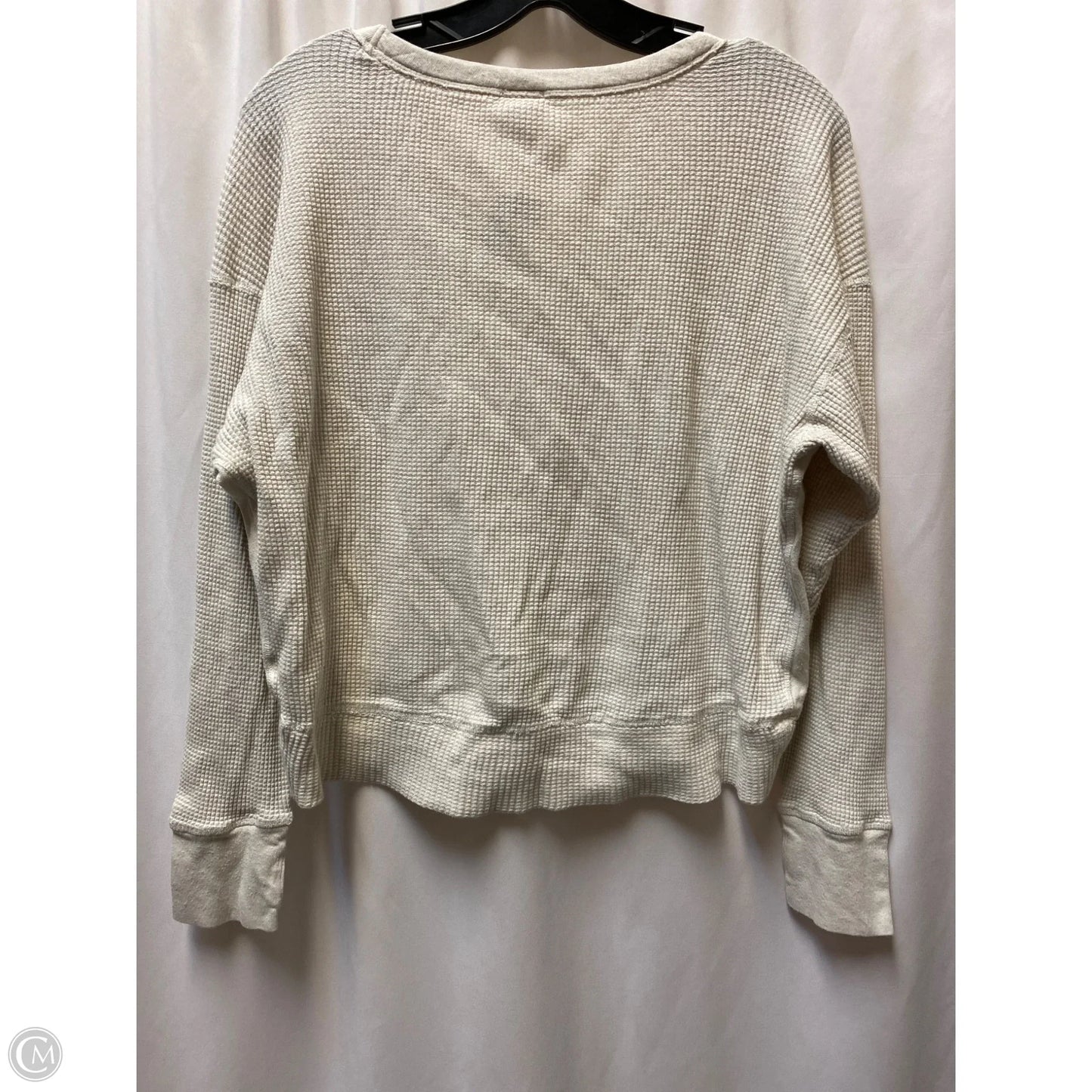 Top Long Sleeve By Aerie In Cream, Size: S