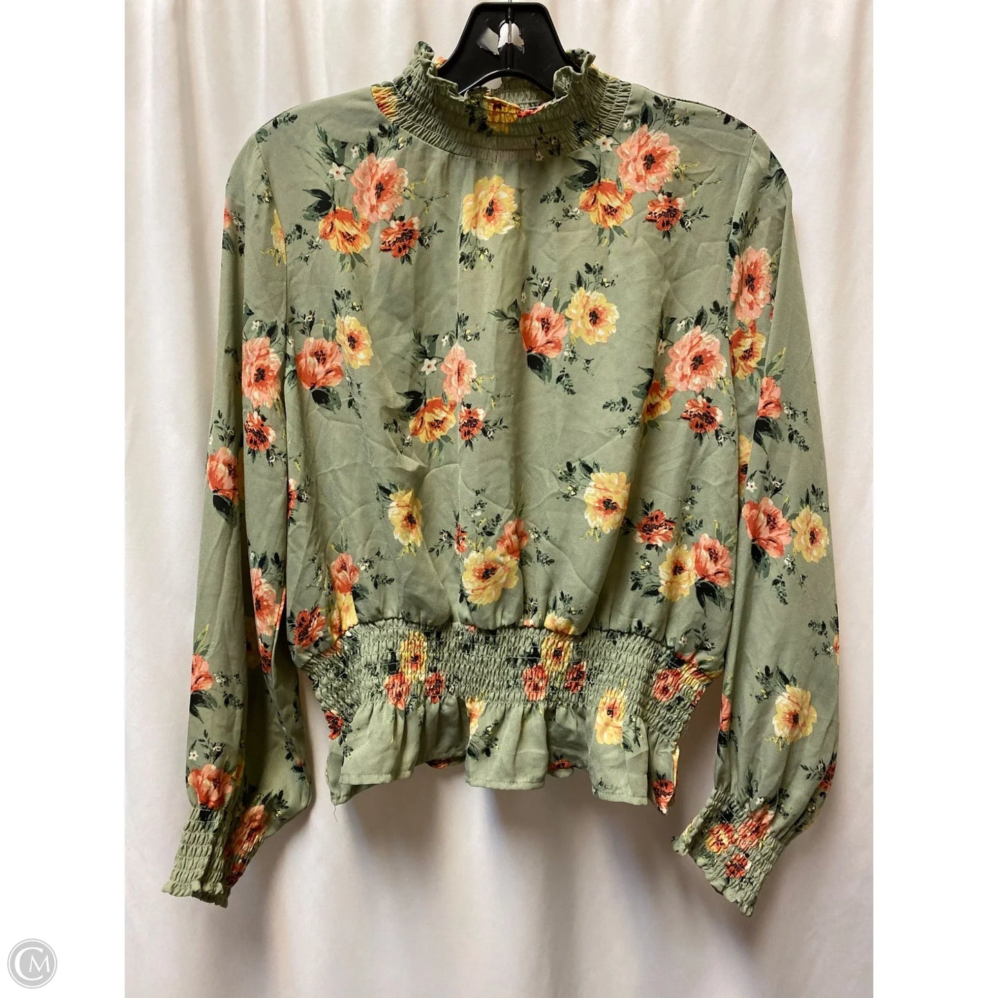Top Long Sleeve By Clothes Mentor In Green, Size: L