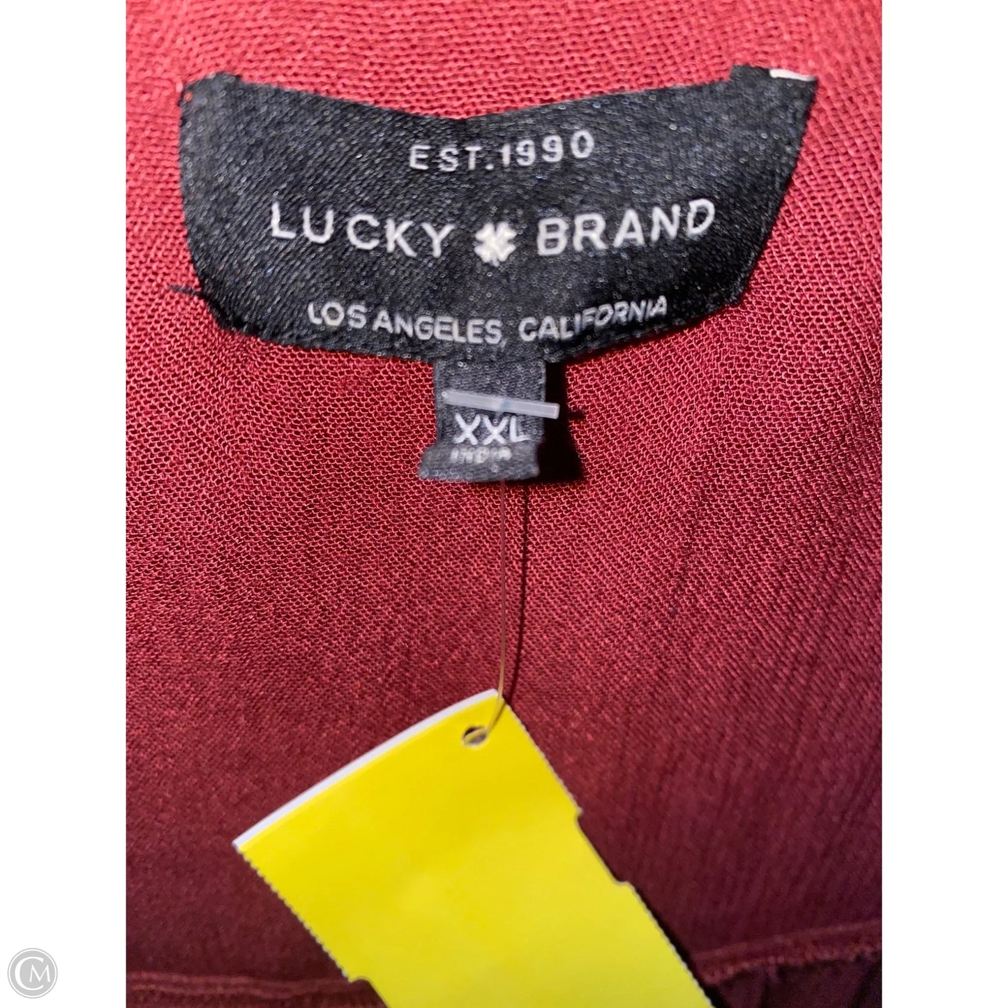 Top Long Sleeve By Lucky Brand In Maroon, Size: Xxl