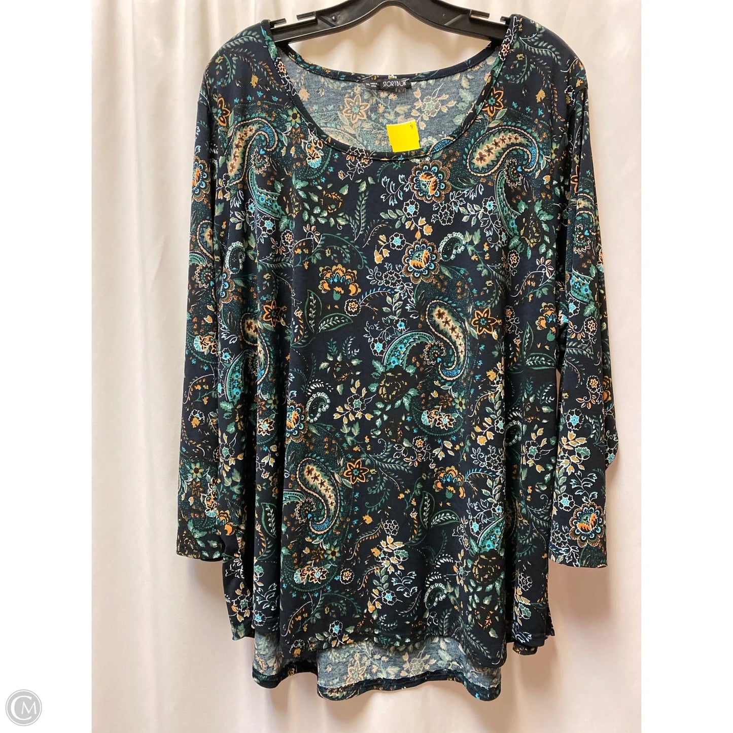 Top Long Sleeve By Clothes Mentor In Navy, Size: 3x