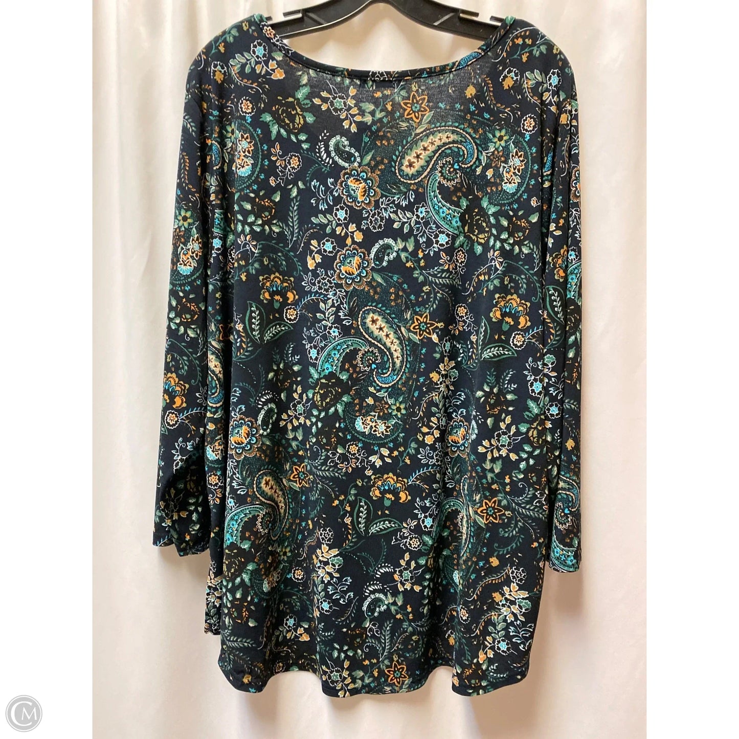 Top Long Sleeve By Clothes Mentor In Navy, Size: 3x