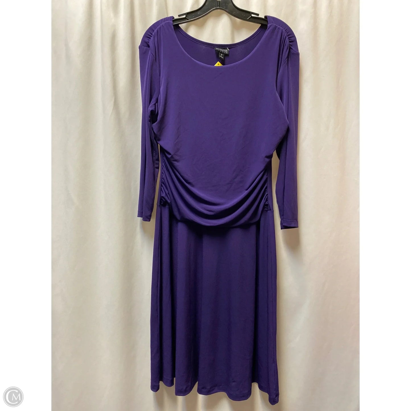 Dress Casual Midi By En Focus In Purple, Size: L