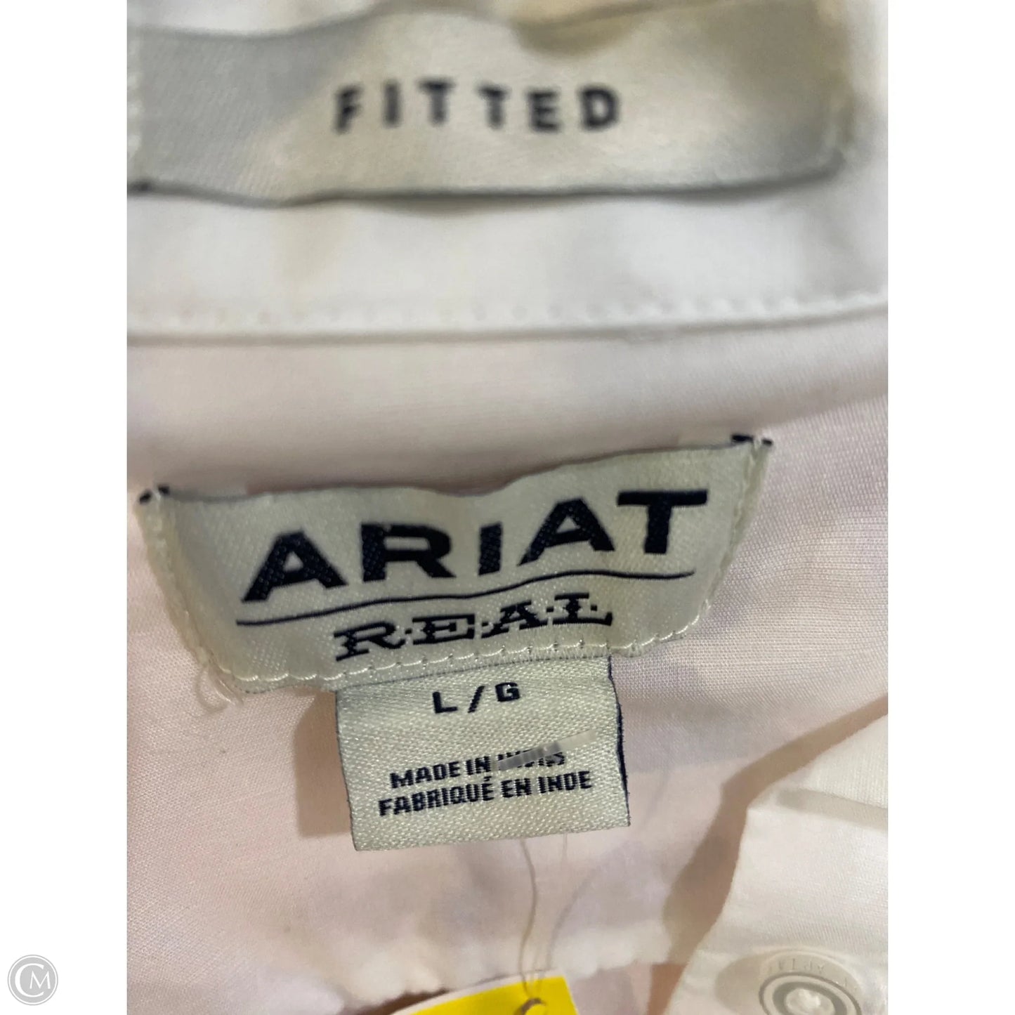 Top Long Sleeve By Ariat In White, Size: L
