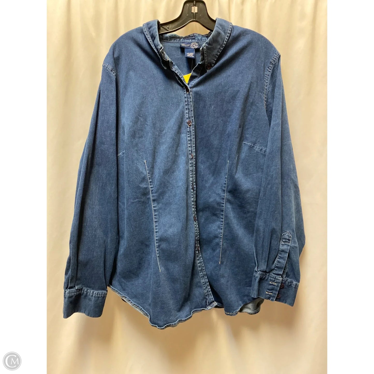 Top Long Sleeve By Venezia In Blue, Size: 3x