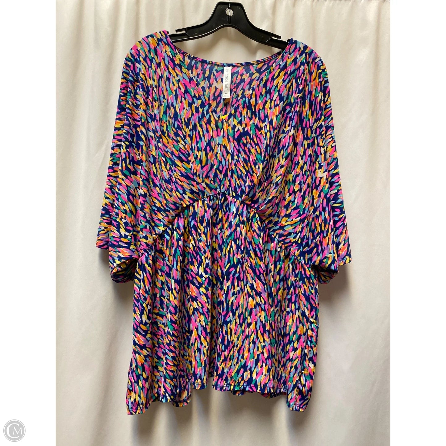 Top Short Sleeve By Dear Scarlett In Multi-colored, Size: Xl