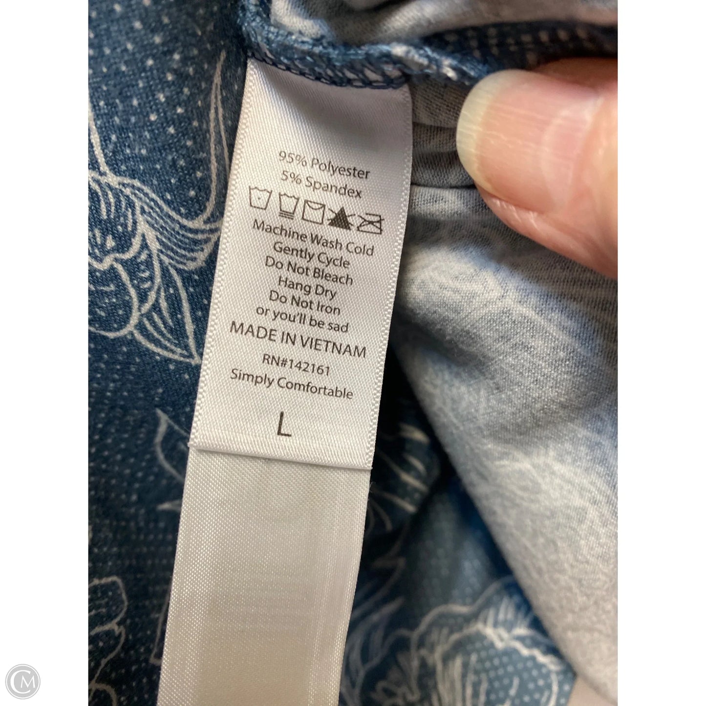 Top Long Sleeve By Lularoe In Blue, Size: L