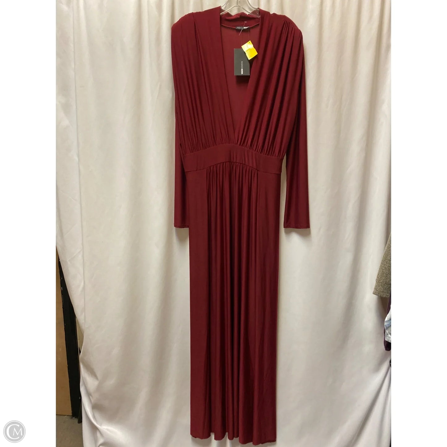 Dress Party Long By Fashion Nova In Maroon, Size: 2x