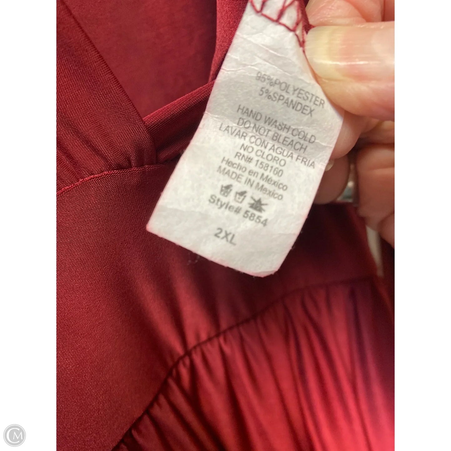 Dress Party Long By Fashion Nova In Maroon, Size: 2x