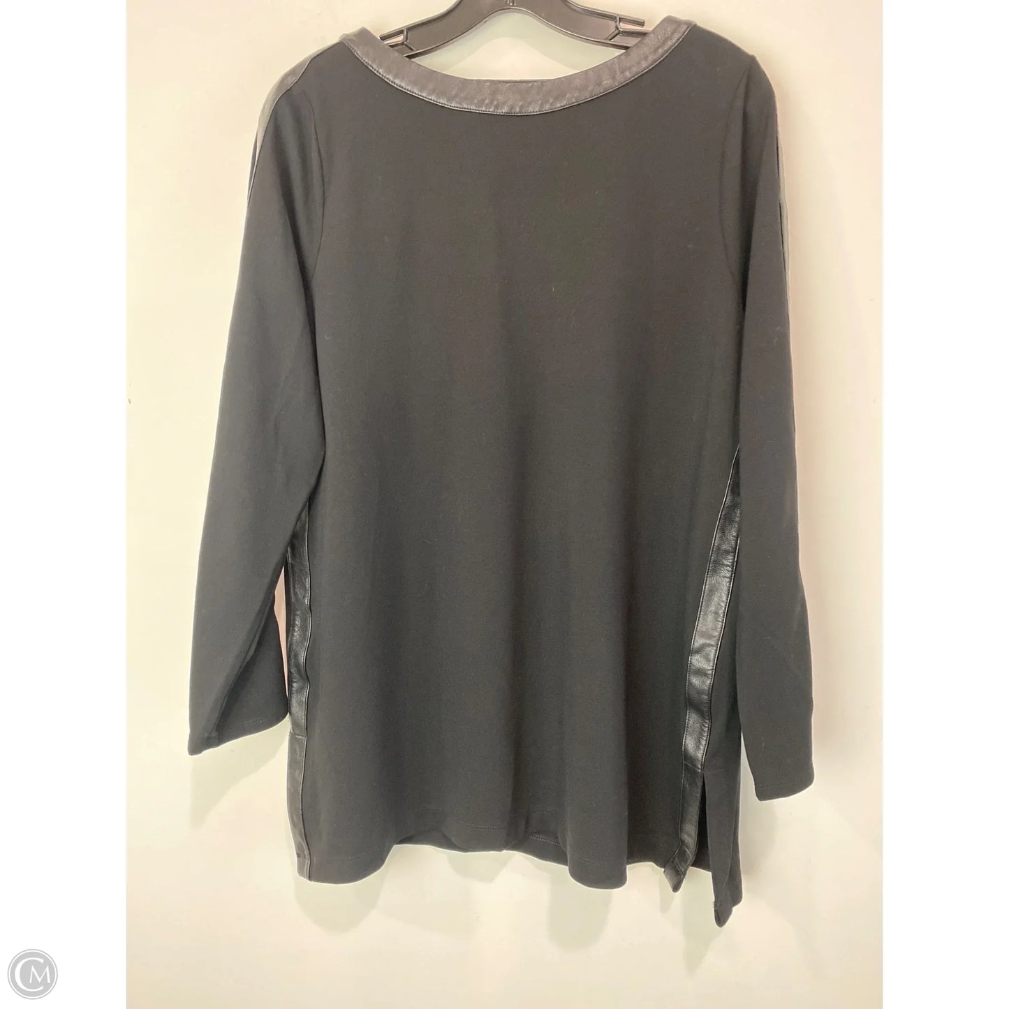 Top Long Sleeve By Chicos In Black, Size: L