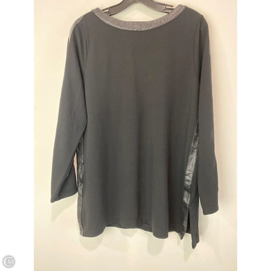 Top Long Sleeve By Chicos In Black, Size: L