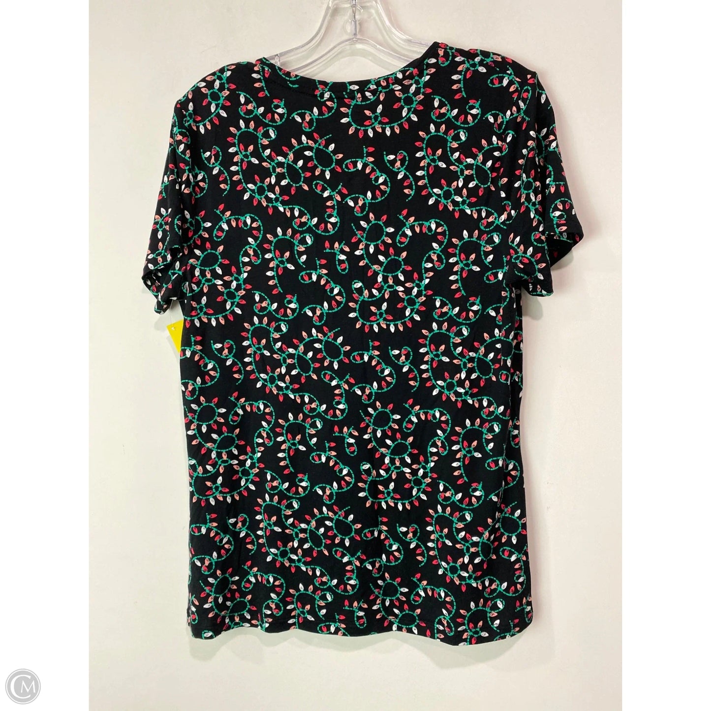 Top Short Sleeve By Celebrate Together In Black, Size: M