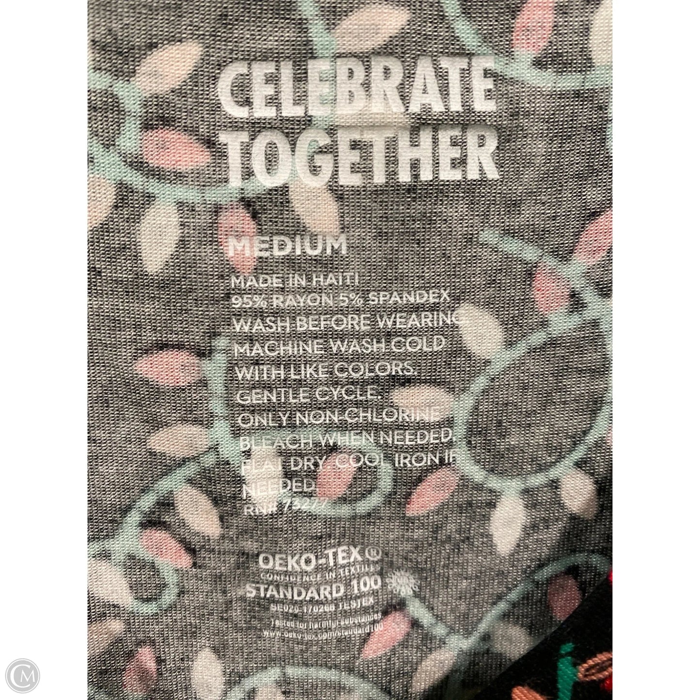 Top Short Sleeve By Celebrate Together In Black, Size: M