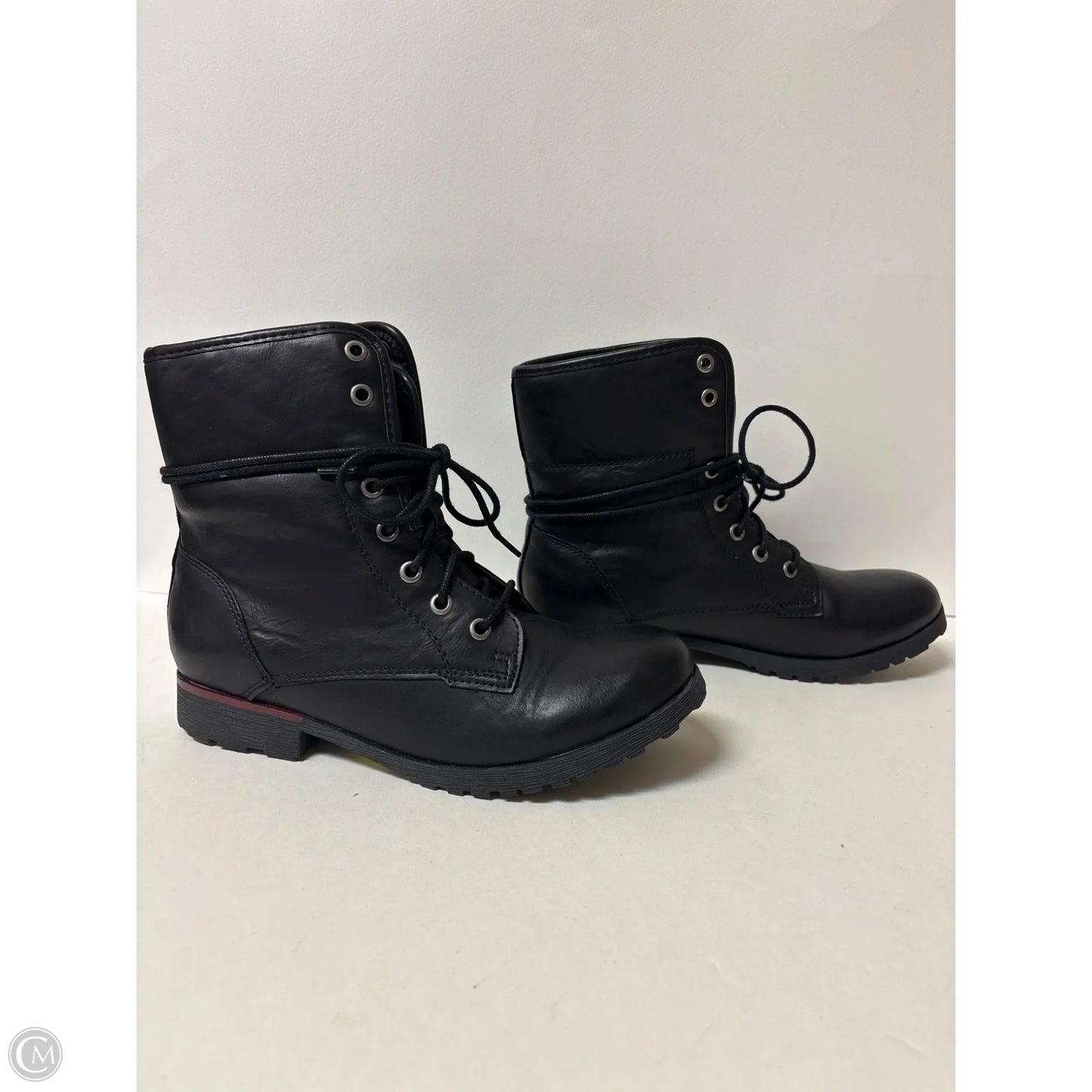 Boots Ankle Flats By Nine West In Black, Size: 7.5