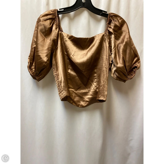 Top Short Sleeve By Ro & De In Copper, Size: S