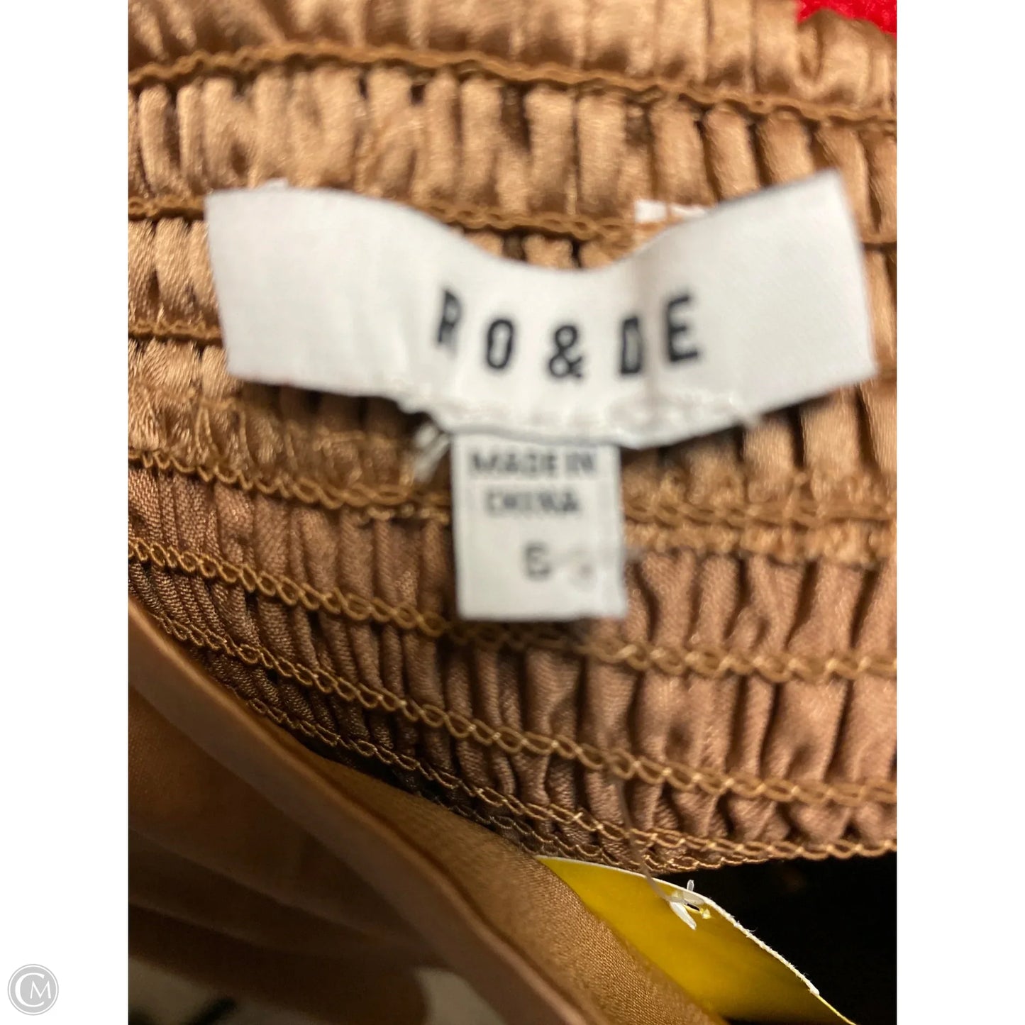 Top Short Sleeve By Ro & De In Copper, Size: S