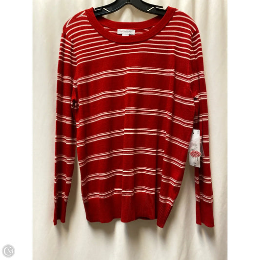 Sweater By Liz Claiborne In Red, Size: L