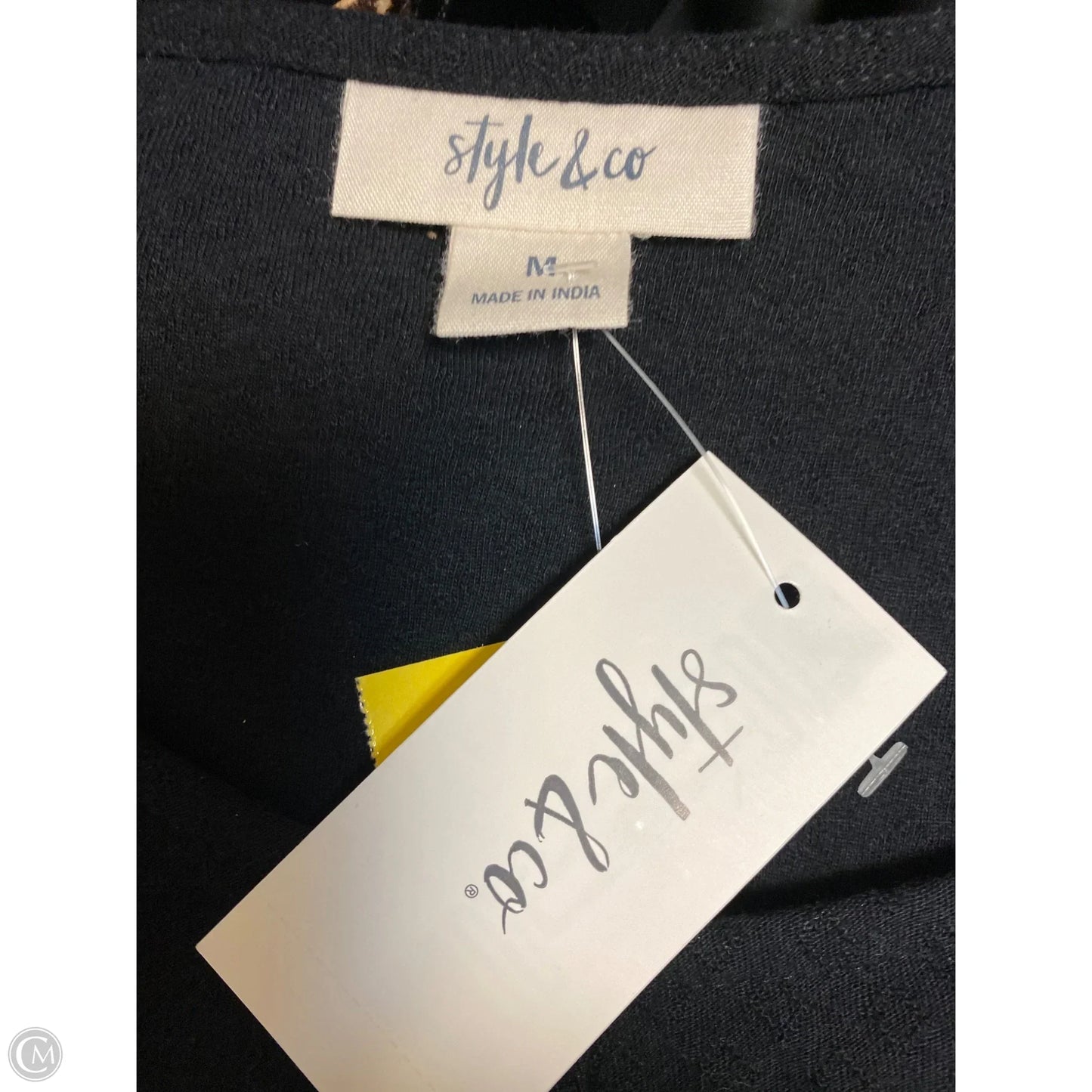 Top Long Sleeve By Style And Company In Black, Size: M