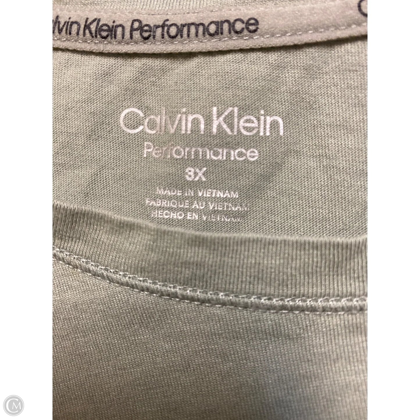 Top Short Sleeve By Calvin Klein In Green, Size: 3x