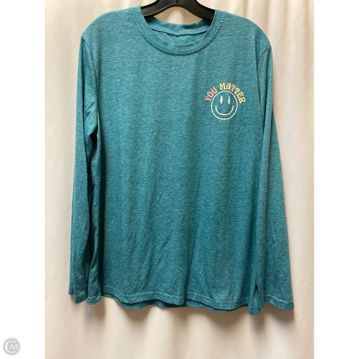 Top Long Sleeve By Clothes Mentor In Teal, Size: L