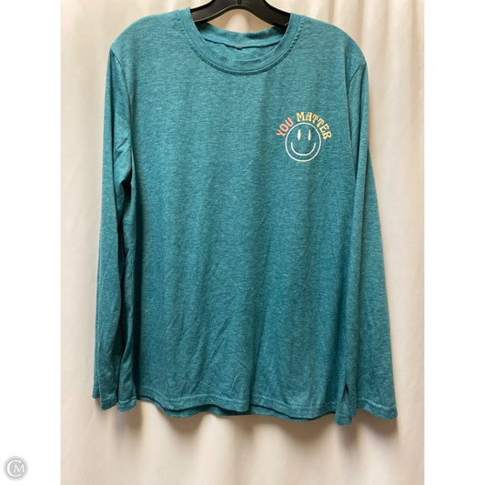 Top Long Sleeve By Clothes Mentor In Teal, Size: L