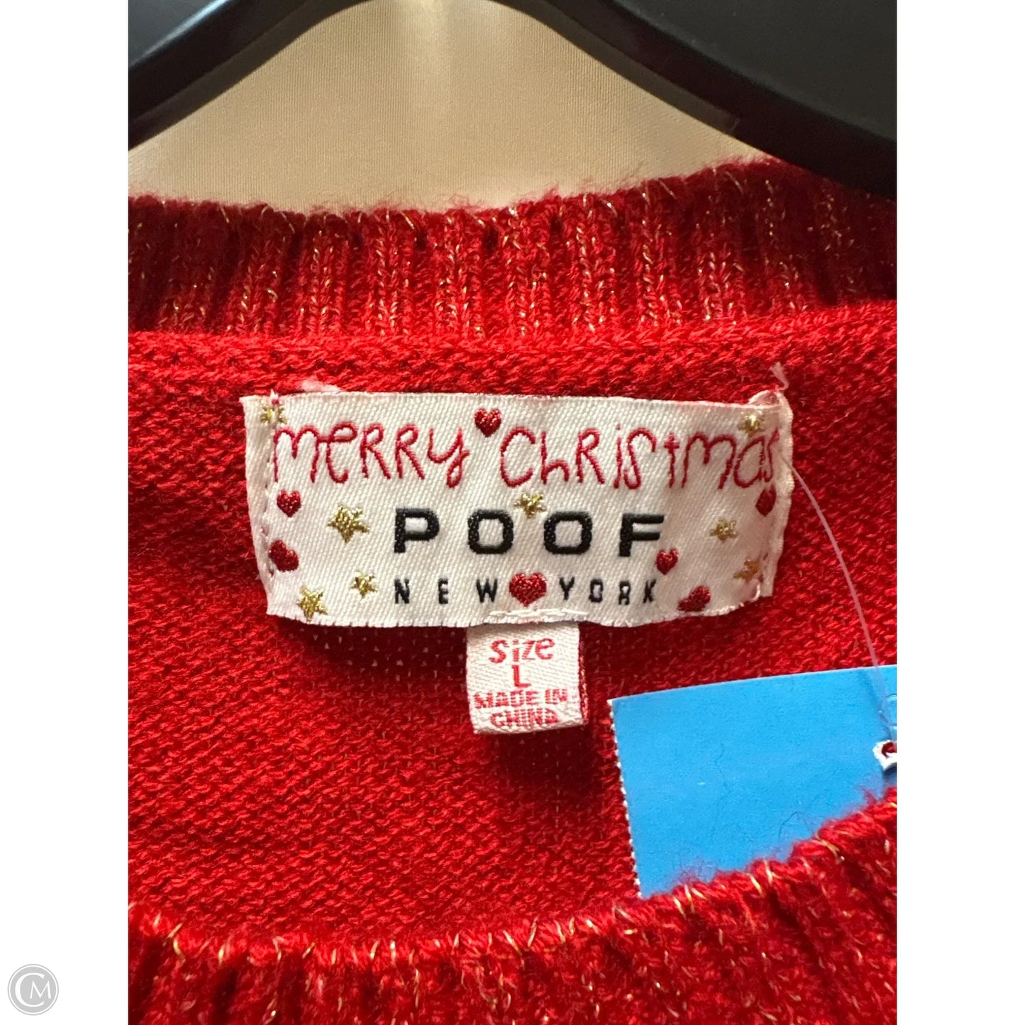 Sweater By Poof In Red, Size: L