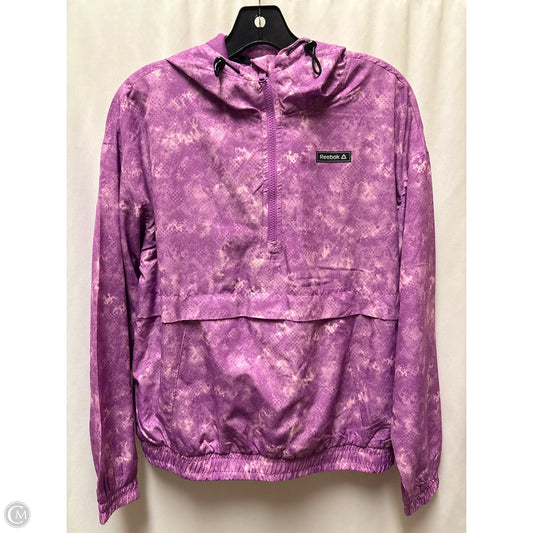Athletic Jacket By Reebok In Purple, Size: S