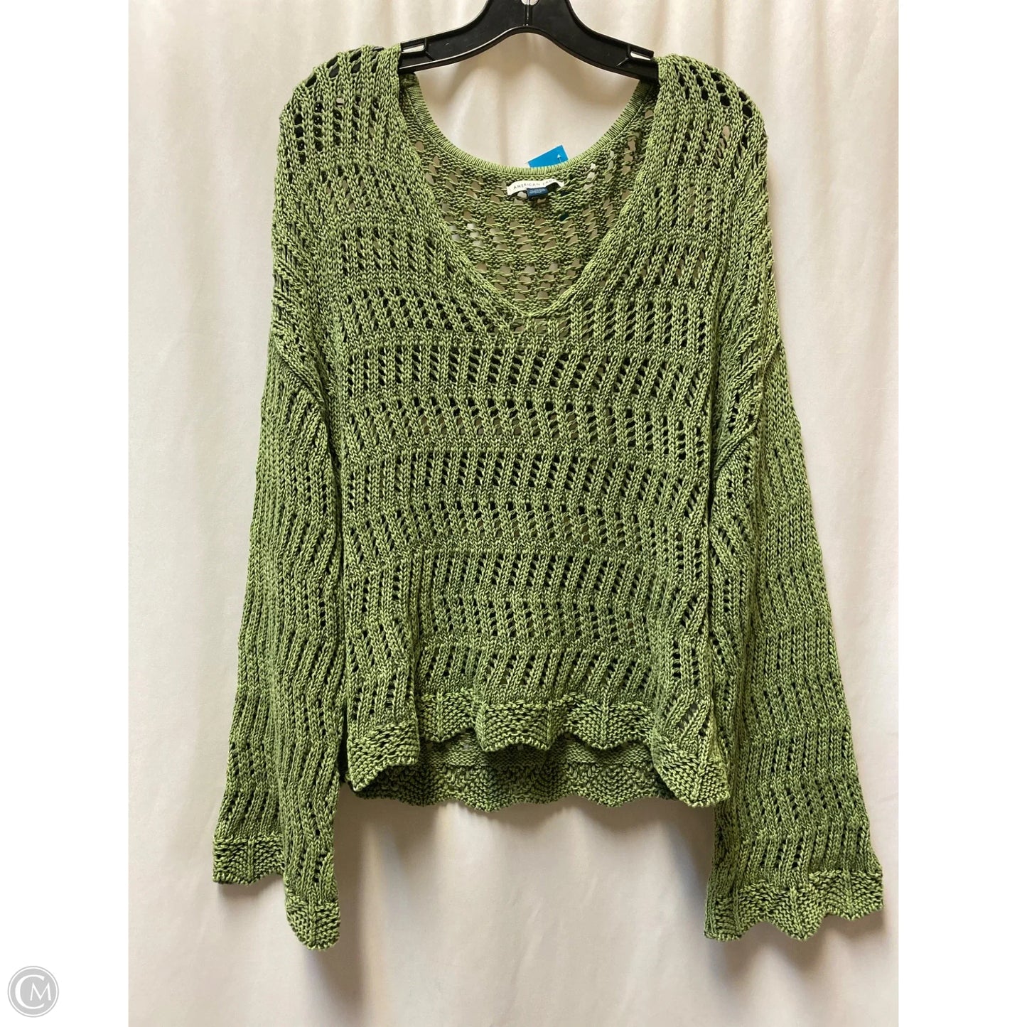 Sweater By American Eagle In Green, Size: Xl