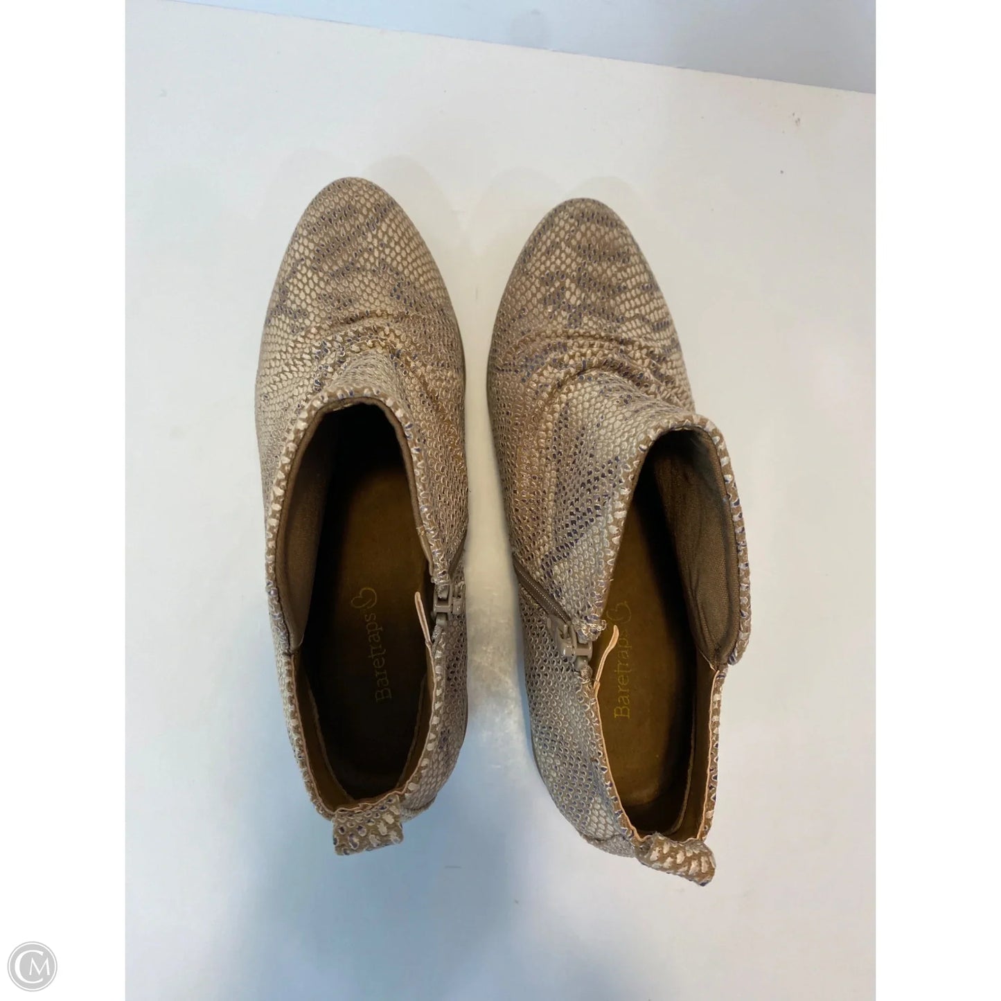 Boots Ankle Heels By Bare Traps In Beige, Size: 8