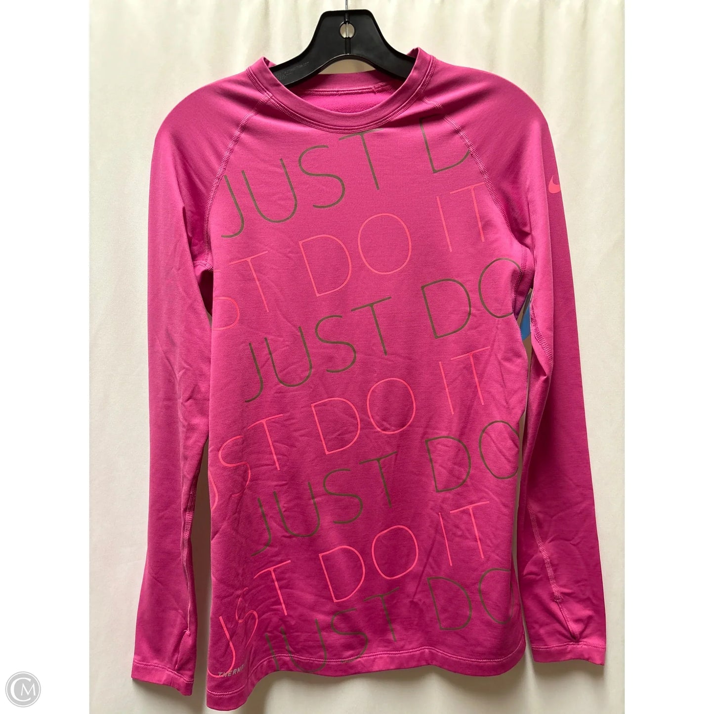 Athletic Top Long Sleeve Crewneck By Nike In Pink, Size: M
