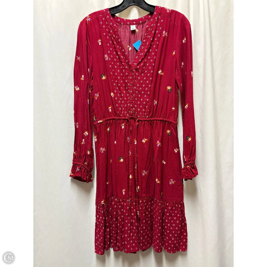 Dress Casual Midi By Old Navy In Maroon, Size: S