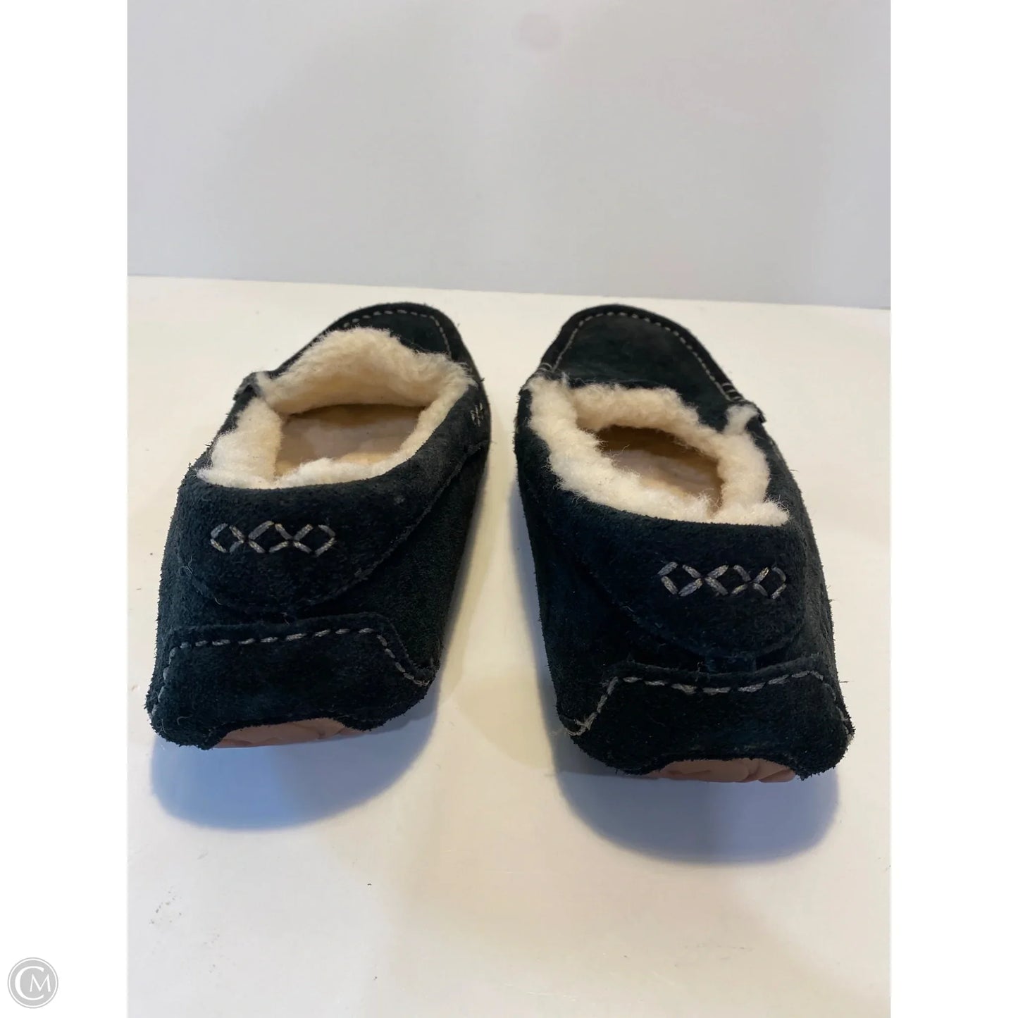 Slippers Designer By Ugg In Black, Size: 10
