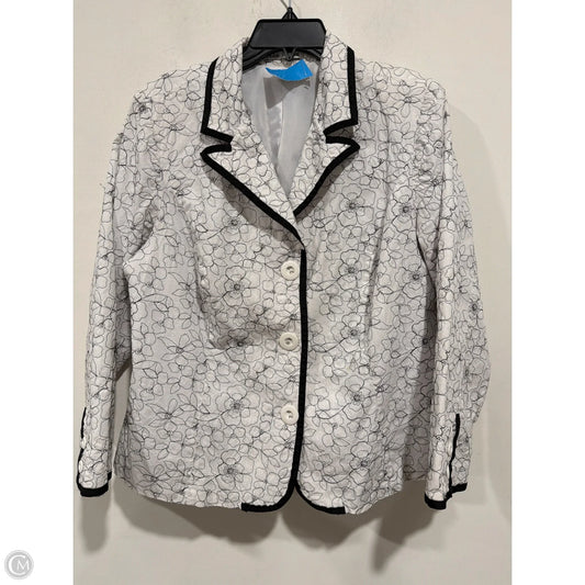 Blazer By Clothes Mentor In Black & White, Size: Xl