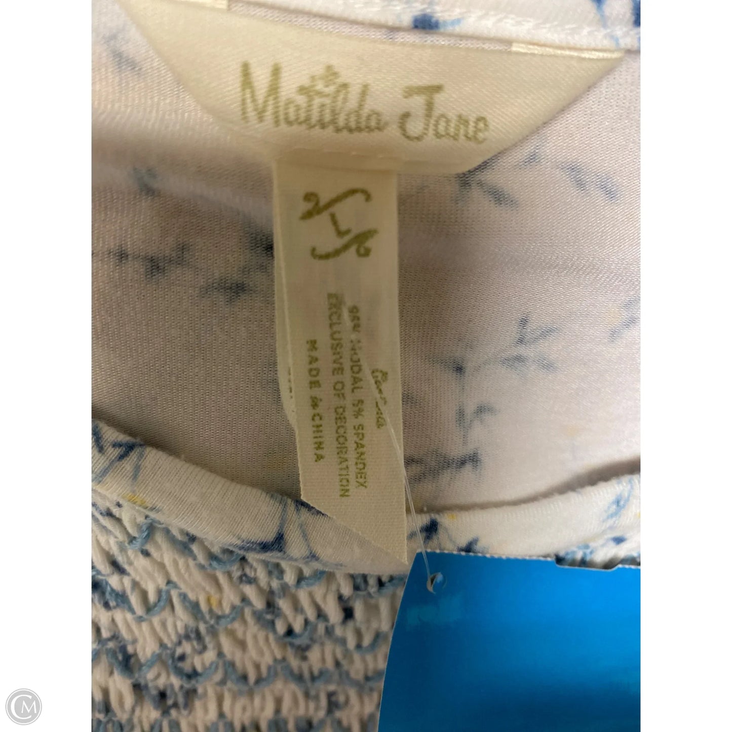 Top Long Sleeve By Matilda Jane In White, Size: L