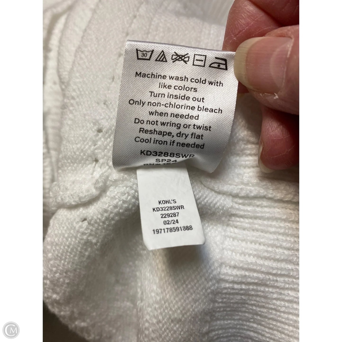 Sweater By Draper James In White, Size: L