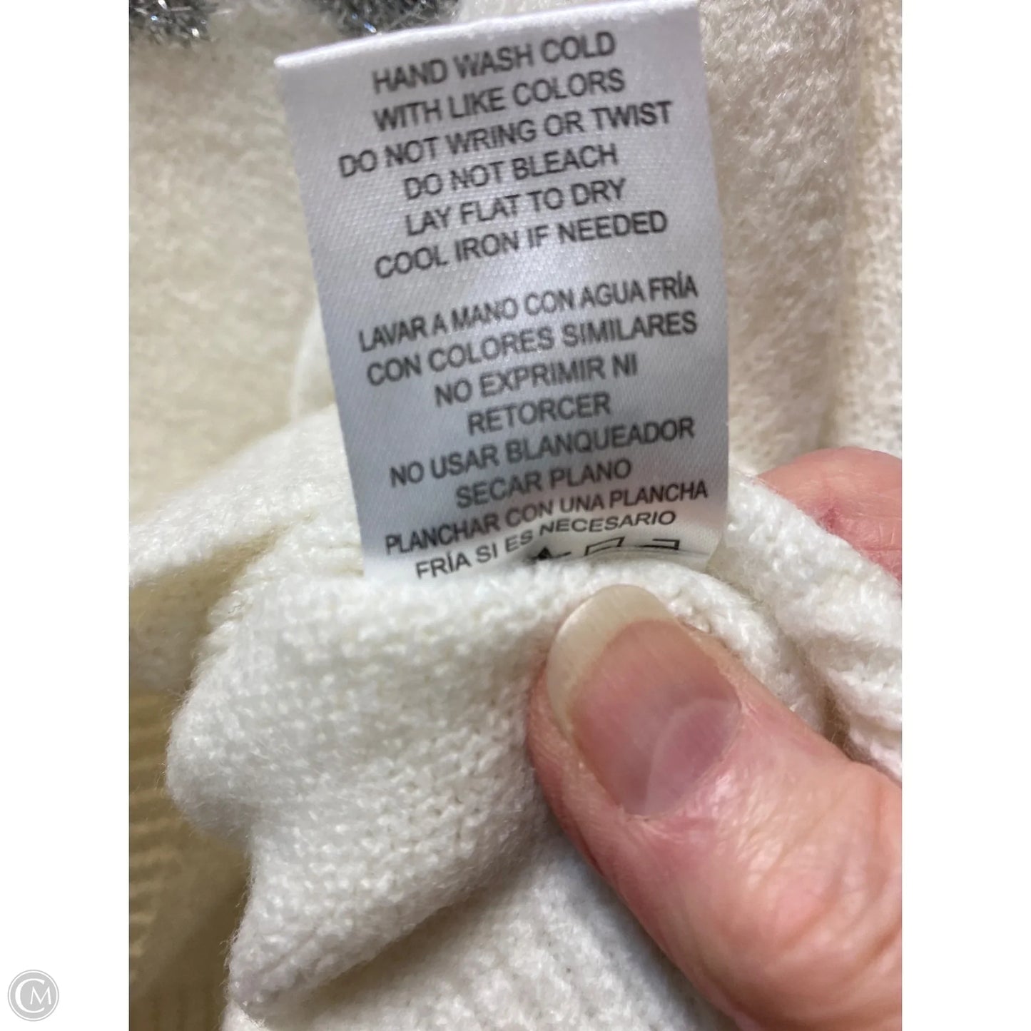 Sweater By Gb In Cream, Size: M