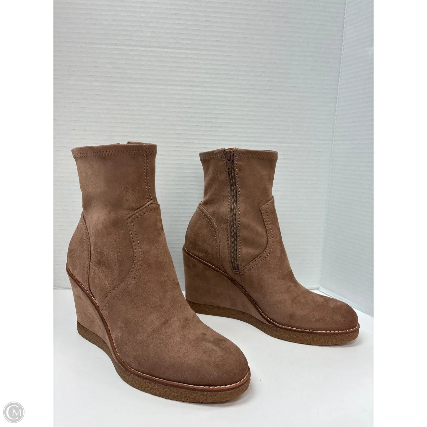 Boots Ankle Heels By Zodiac In Brown, Size: 8