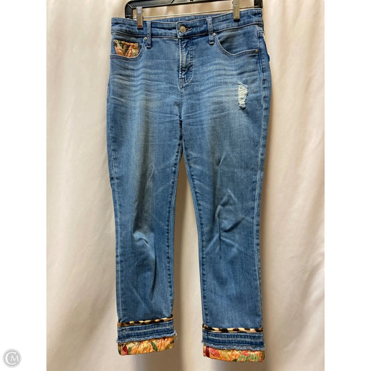 Jeans Straight By Chicos In Blue Denim, Size: 4