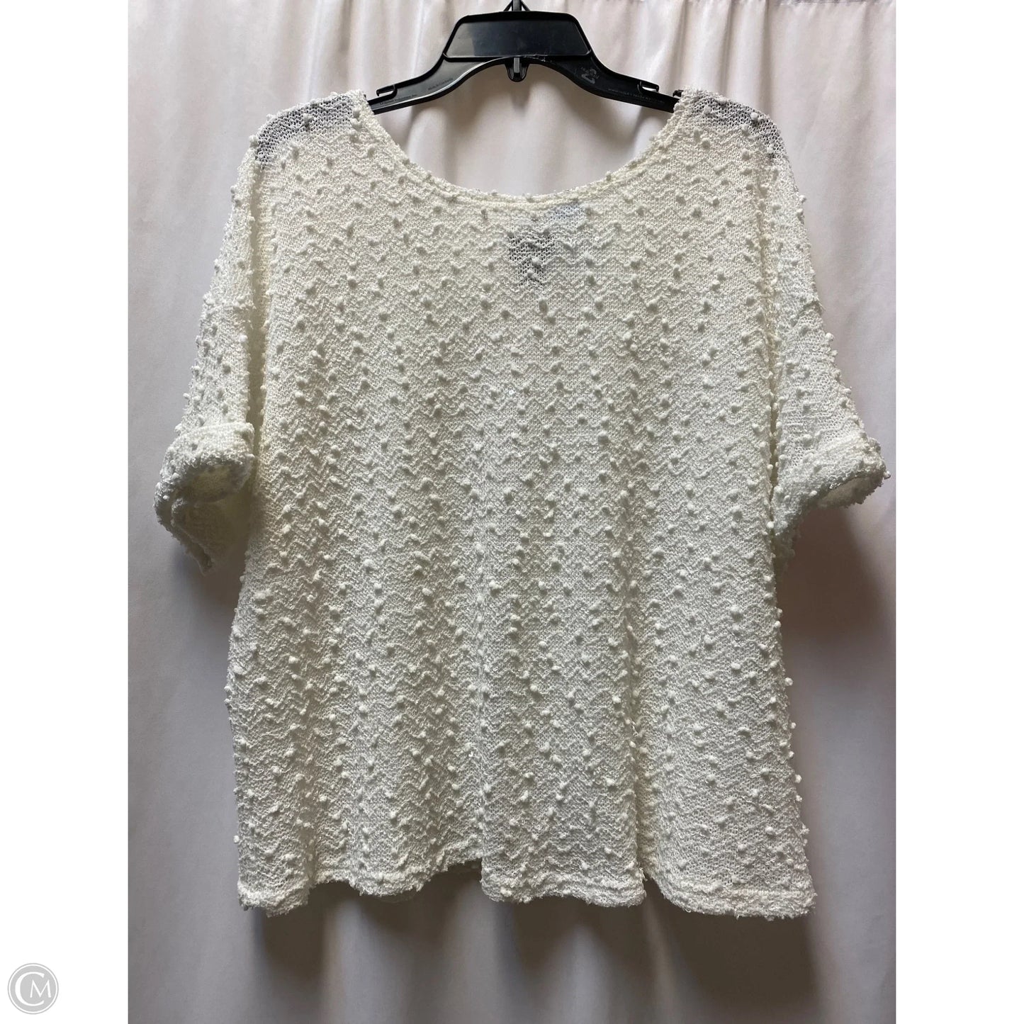 Top Short Sleeve By Daytrip In White, Size: L