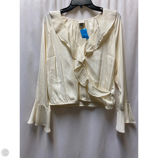 Top Long Sleeve By A New Day In Cream, Size: L