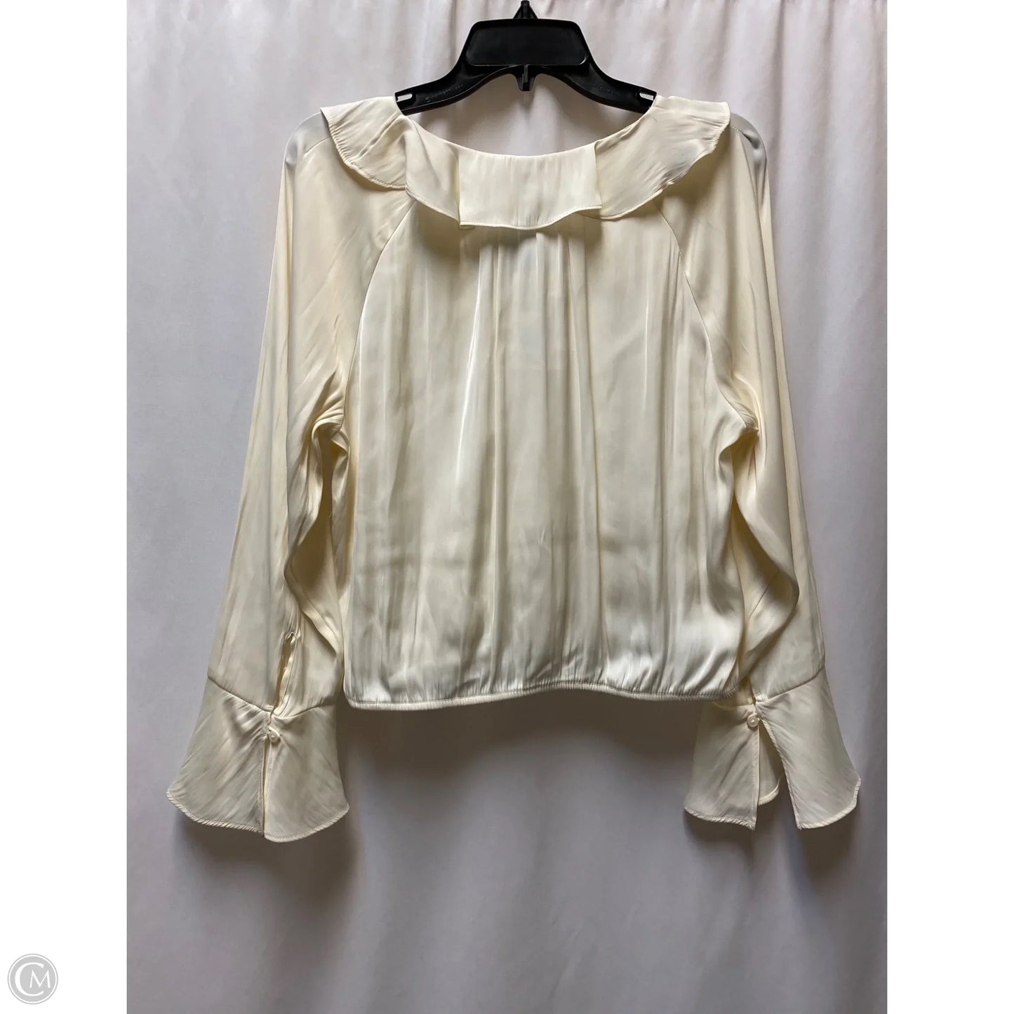 Top Long Sleeve By A New Day In Cream, Size: L