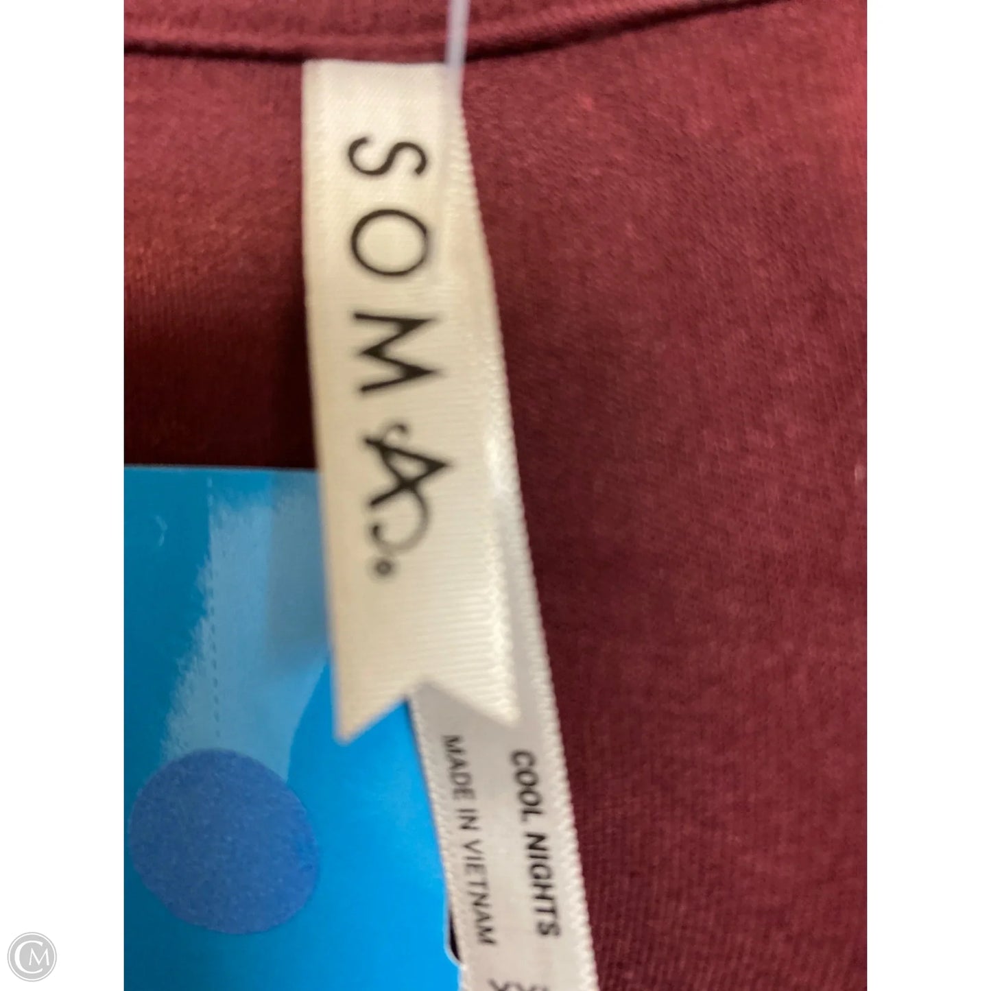 Top Long Sleeve By Soma In Maroon, Size: Xxl