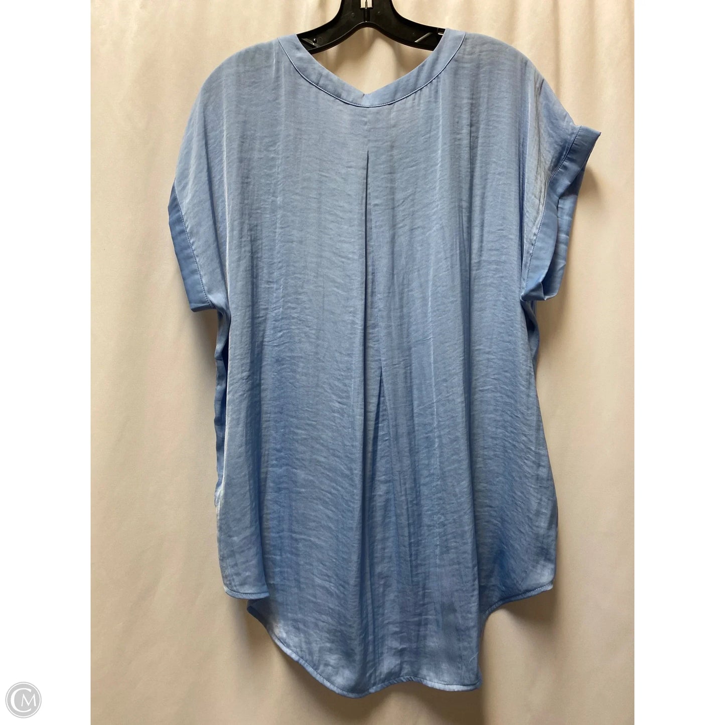Top Short Sleeve By Simply Vera In Blue, Size: Xl