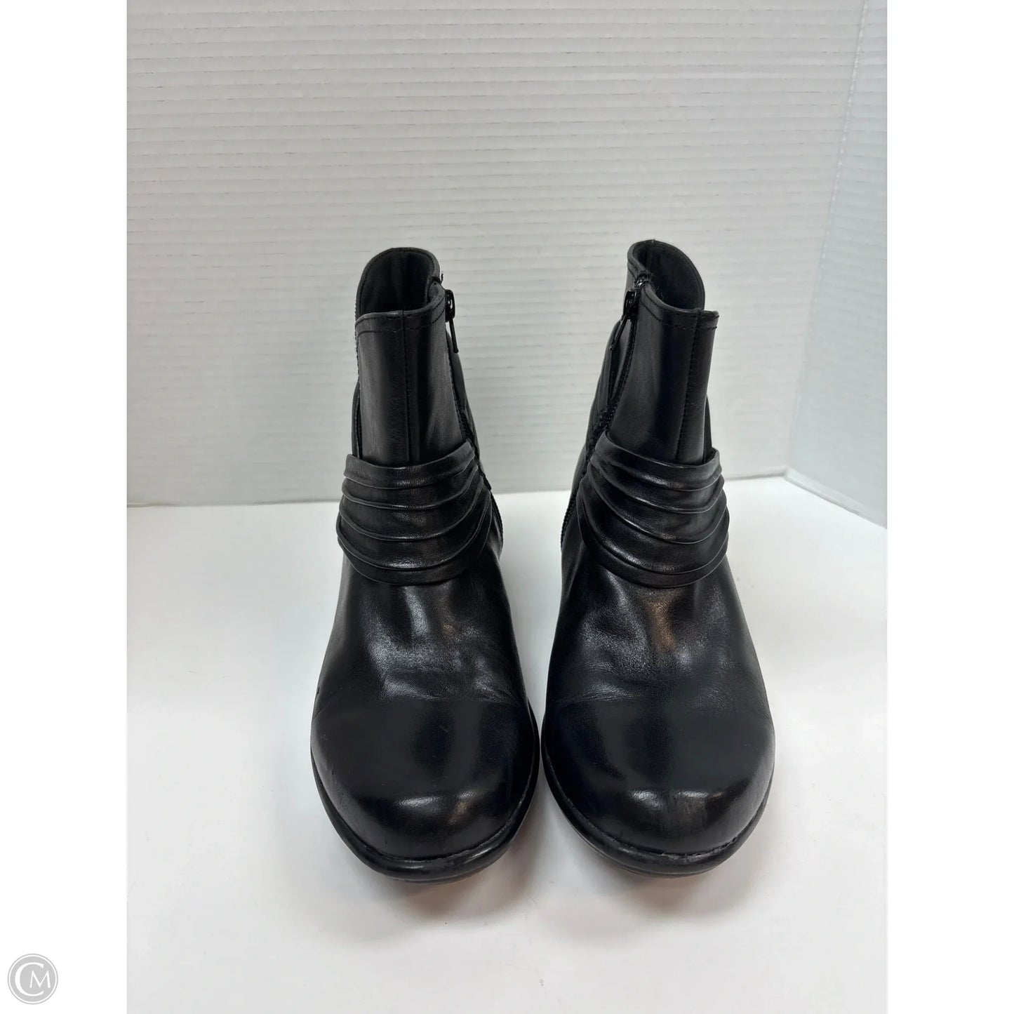 Boots Ankle Heels By Clarks In Black, Size: 7.5